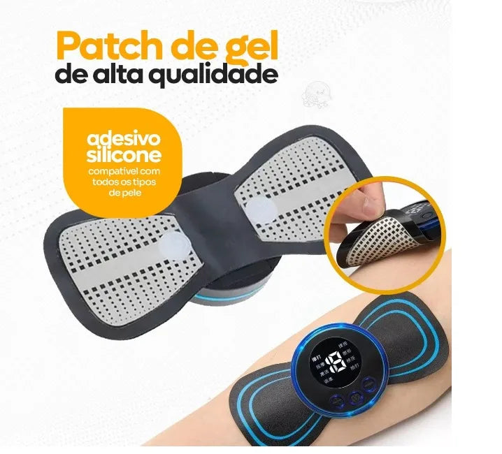 Mini Massageador Elétrico | Portátil | Recarregável | Muscular | Pescoço | Pernas | Coluna | Lombar | USB | Fisioterapia | Bi Volt