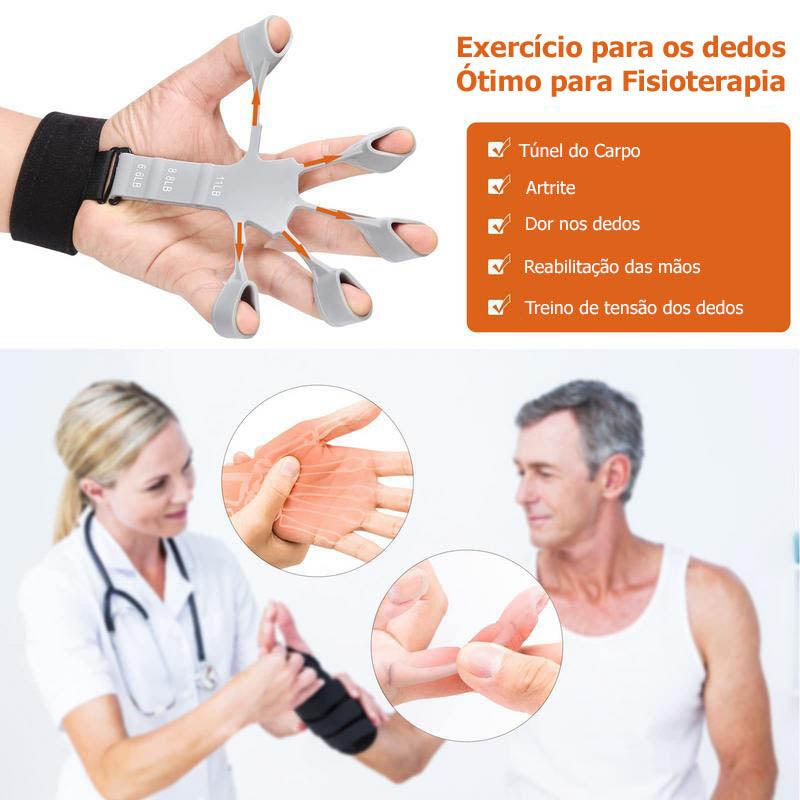 Finger Gripper-Manoplas para exercícios dos dedos Treinamento De Fitness Exercício Mão Fortalecimento - 6 Níveis de Resistência - KLM FÍSIO